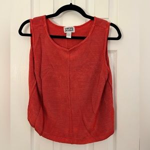 Chico’s Design Red Sweater Tank Size M/L